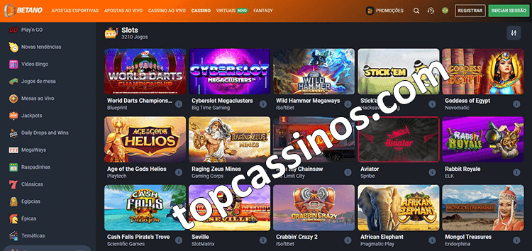 Jogos de Slots no cassino online Betano